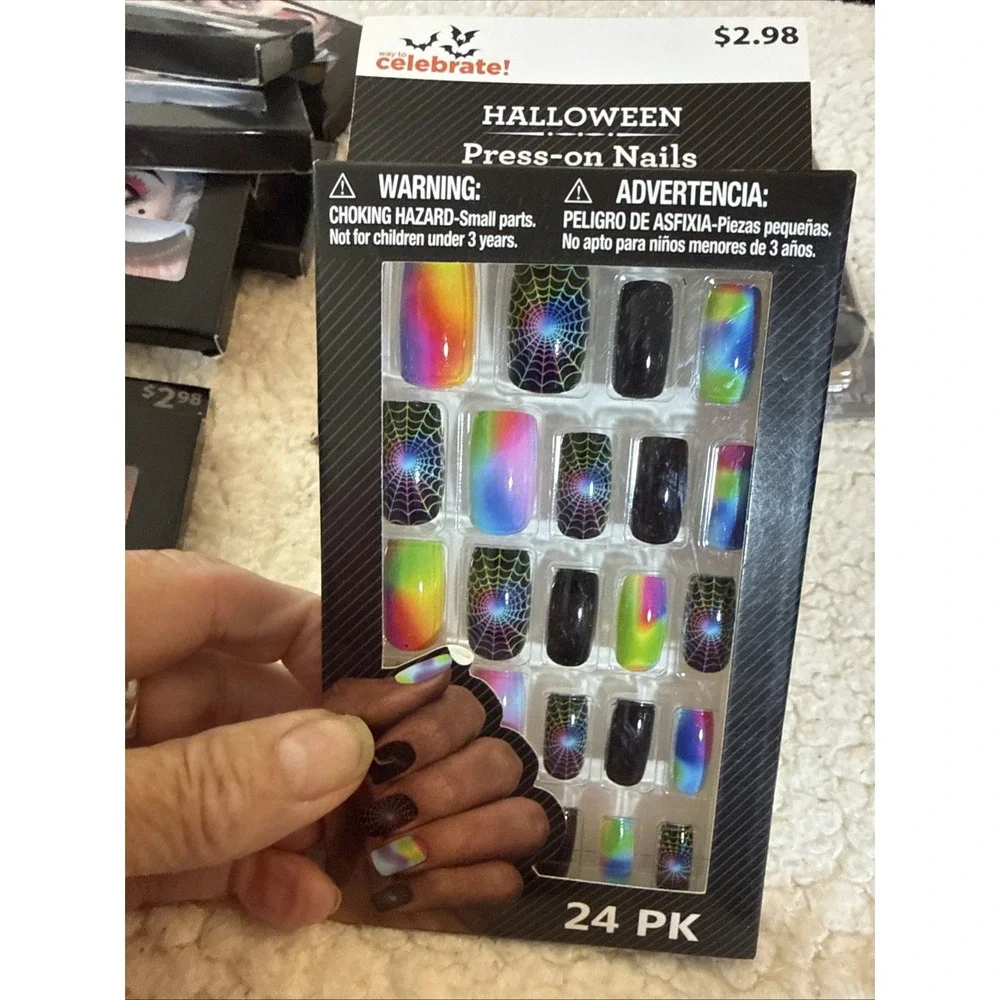 Way To Celebrate Halloween Press On Nails New In Box 24 PK